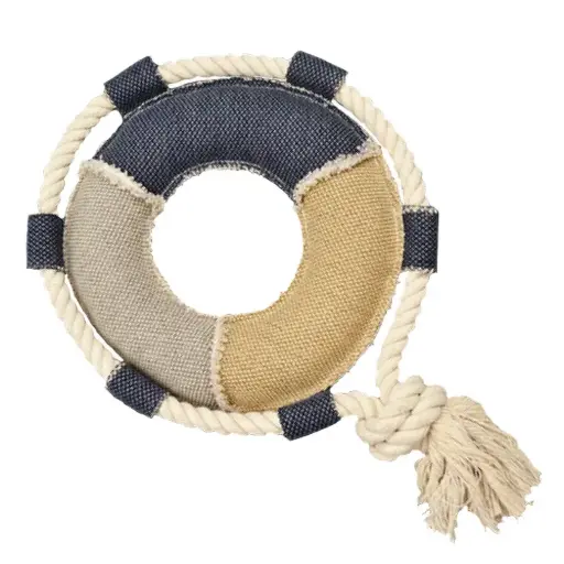 [APP58603] AMAZING PET Canvas Tuff Life Saver w/Rope 10" 