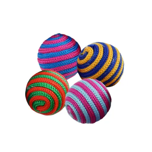 [APP71027] AMAZING PET Cat Toy Swirl Balls w/Rattle 1.5" 4ct