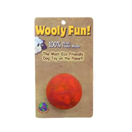 [APP86004] AMAZING PET Wooly Fun Ball 2" Orange
