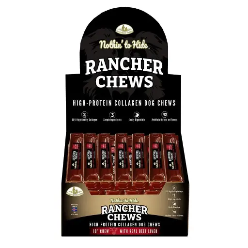 [FF63564] NOTHIN' TO HIDE Rancher Chew Beef 10" 24pc Box