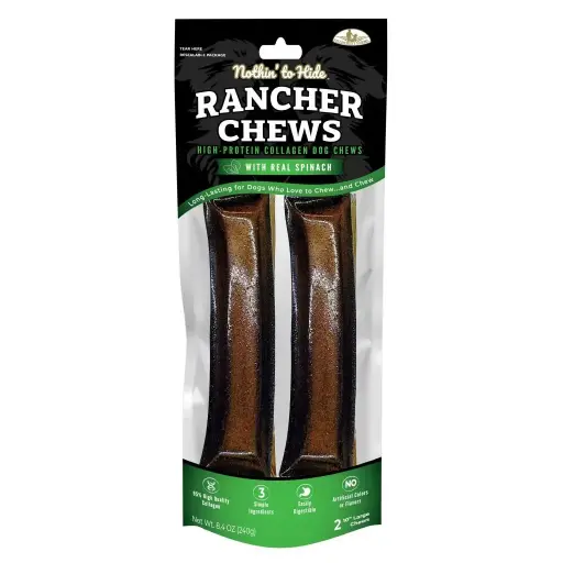 [FF63557] NOTHIN' TO HIDE Rancher Chew Spinach 10" 2pk