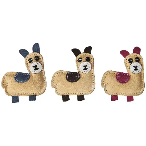 [E52261] ETHICAL/SPOT Dura-Fused Leather Llama Cat Toy