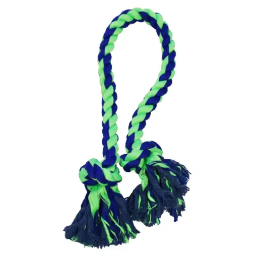 [APP56263] AMAZING PET Rope 2 Knot 48" Blue/Green