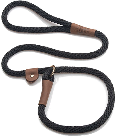 [MEN026 BLACK] MENDOTA Slip Lead 6'x3/8" Black