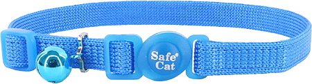 [CA7001 BL LAGOON] COASTAL Safe Cat Adjustable Collar 8-12x3/8 Blue Lagoon