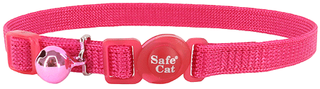 [CA7001 PK FLAMING] COASTAL Safe Cat Adjustable Collar 8-12x3/8 Pink Flamingo