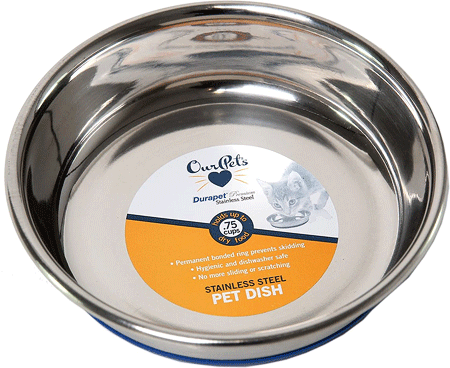 [OP04300] OURPETS Durapet Premium Stainless Steel Cat Dish 6oz 