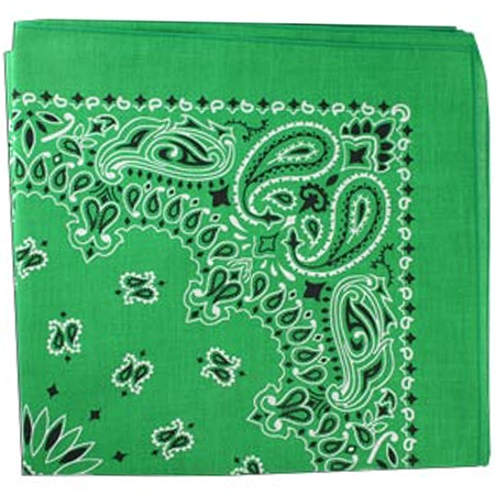 [BAN005] BANDANNA Paisley Kelly 12pk