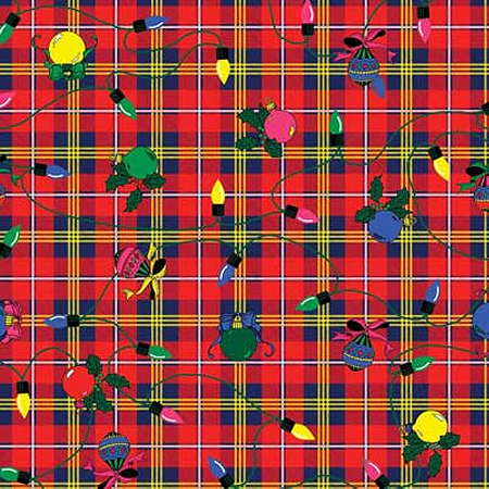 [BAN707] BANDANNA Christmas Plaid 12pk
