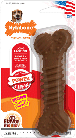[NCF303P] NYLABONE Dura Chew Power Chew Textured Bone Wolf