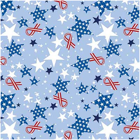 [BAN326] BANDANNA Ribbons & Stars 12pk
