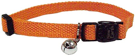 [CA14701 PUMPKIN] COASTAL Soy Cat Collar Adj 3/8in x 8-12in Pumpkin