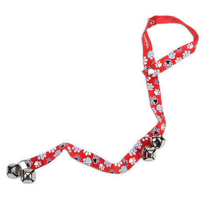 [CA84215 RD PAW] COASTAL Potty Training Bells Red & White Paws