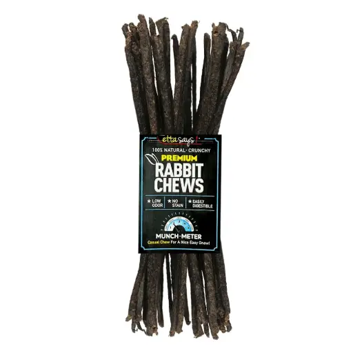 [TP00158] ETTA SAYS Premium Crunchy Chews - Rabbit - 3ft 18ct Bulk